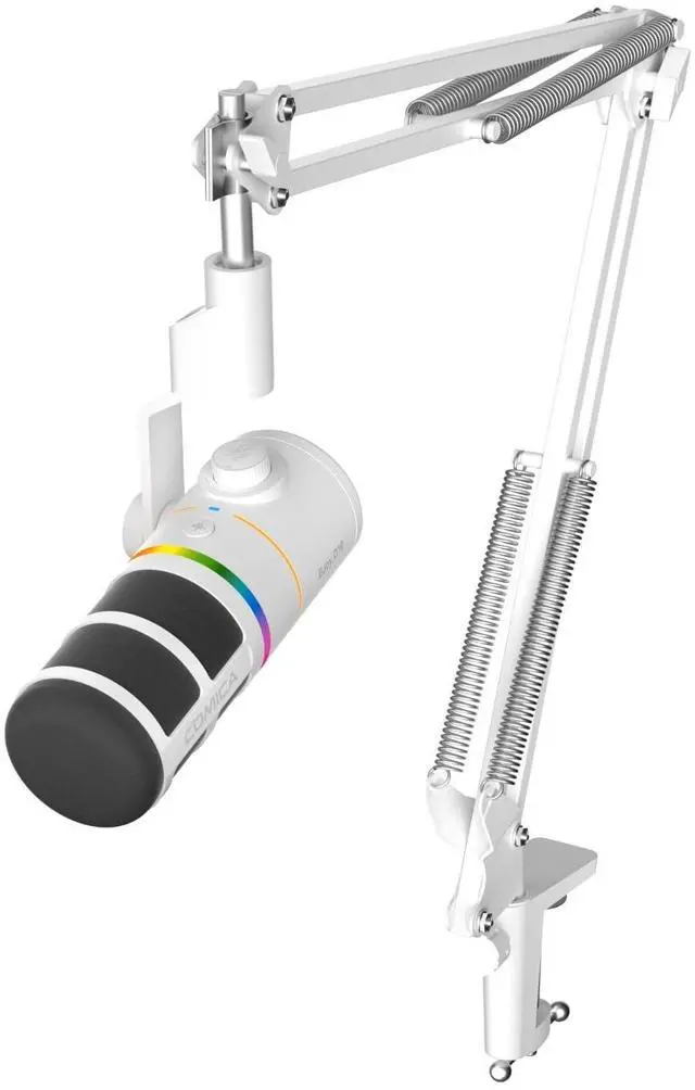Main image of COMICA EJoy D10 A USB/XLR Dynamic Microphone with RGB Light &CalMix Denoise &Mute Button- Studio-Quality Cardioid Mic with Boom Arm Stand for Gaming, Streaming, Podcast,YouTube(PC/PS5/Xbox/Mac-White