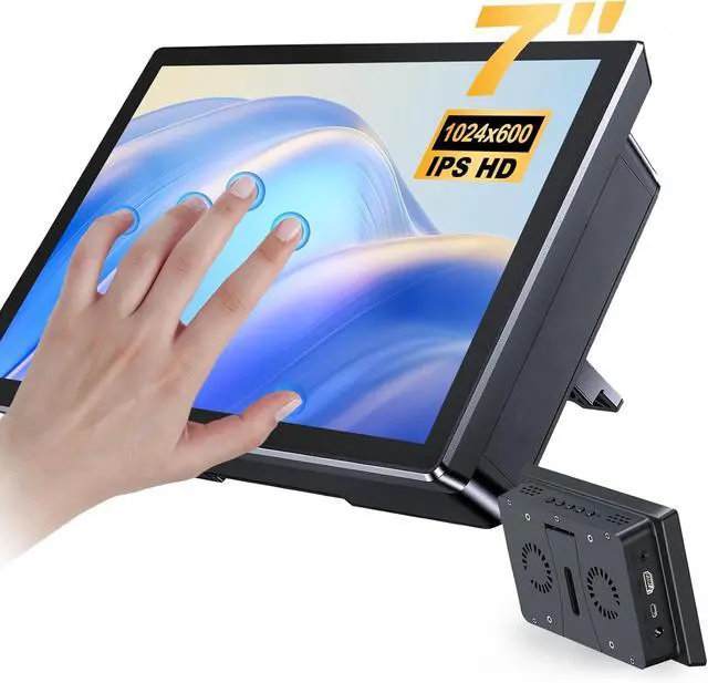 Main image of 7 Inch Touchscreen for Raspberry Pi,5-Point 1024 * 600 IPS touchscreen Portable Monitor with HDMI Interface Dual-Speaker for Raspberry Pi 5/4B/3B+/3B/B+ Jetson Nano Win11/10/8/7(7'' 1024*600 -B)