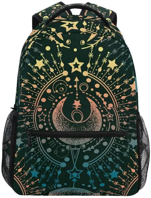 Main image of ALAZA Moon & Star Alchemy Magical Large Backpack Personalized Laptop iPad Tablet Travel School Bag with Multiple Pockets