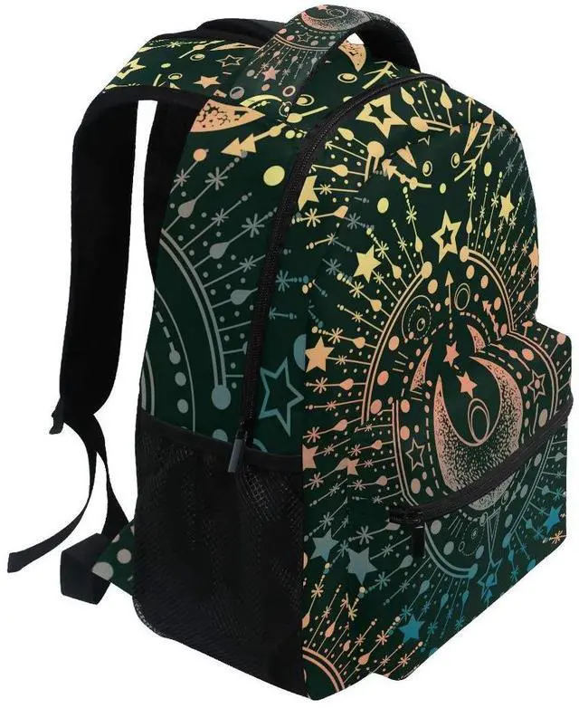 Alt view image 2 of 5 - ALAZA Moon & Star Alchemy Magical Large Backpack Personalized Laptop iPad Tablet Travel School Bag with Multiple Pockets