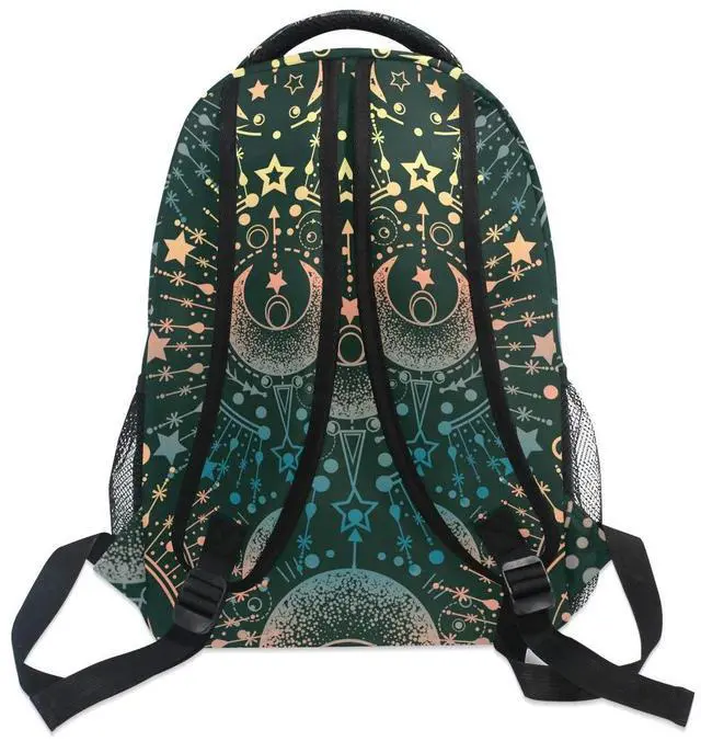 Alt view image 3 of 5 - ALAZA Moon & Star Alchemy Magical Large Backpack Personalized Laptop iPad Tablet Travel School Bag with Multiple Pockets