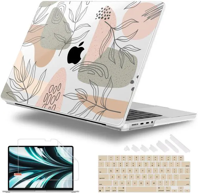 Main image of Lepeoac for MacBook Pro 16 inch Case 2021 2022 2023 2024 Release A3186 A3403 M4 A2991 M3 A2780 M2 A2485 M1 Pro/Max, Hard Shell Case with Screen Protector & Keyboard Cover, Tropical Leaves
