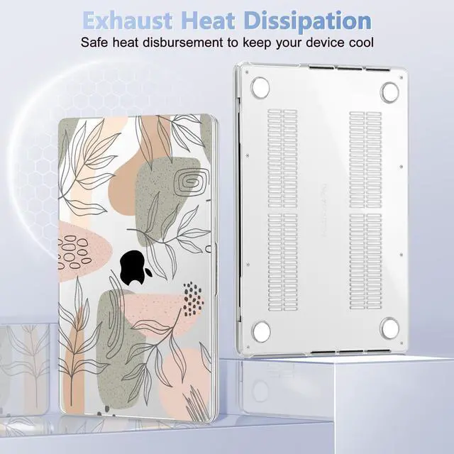 Alt view image 4 of 5 - Lepeoac for MacBook Pro 16 inch Case 2021 2022 2023 2024 Release A3186 A3403 M4 A2991 M3 A2780 M2 A2485 M1 Pro/Max, Hard Shell Case with Screen Protector & Keyboard Cover, Tropical Leaves