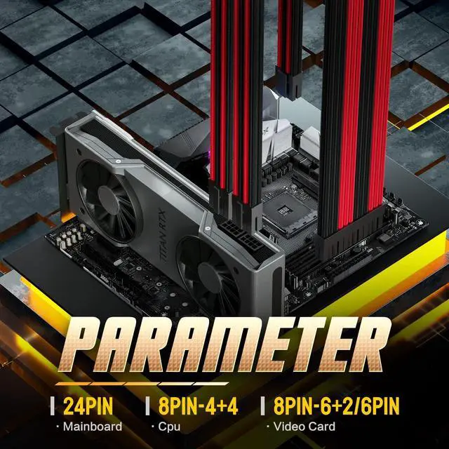 Alt view image 5 of 5 - ASIAHORSE 16AWG PSU Cable Extension Power Cords, Customized Power Supply Mod Sleeve Extension Cable, ATX/EPS/8-pin PCI-E/6-pin PCI-E for PSU Cable