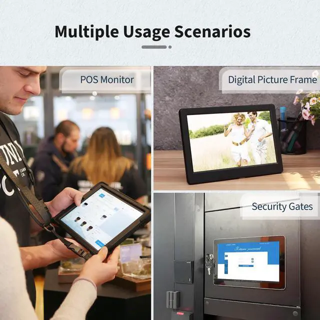 Alt view image 4 of 5 - TouchWo 18.5 inch Touchscreen Industrial Computer Monitor, Wall Mountable WiFi & BT Smart Board for Office & Classroom, 1080P Display, Win-10 Pro, Core i3, 4GB RAM & 128G SSD