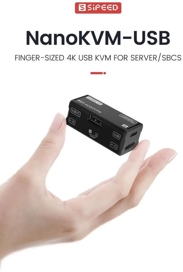 Alt view image 3 of 5 - WayPonDEV NanoKVM-USB Operations Maintenance Server Tool Kit, Multi-Device Collaboration, 4K USB KVM for Server SBCs, HDMI in/Loop Out