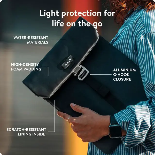 Alt view image 4 of 5 - Mous  Laptop Bag 16 inch Case - Universal Laptop Sleeve  Water Resistant Durable Cover - Midnight