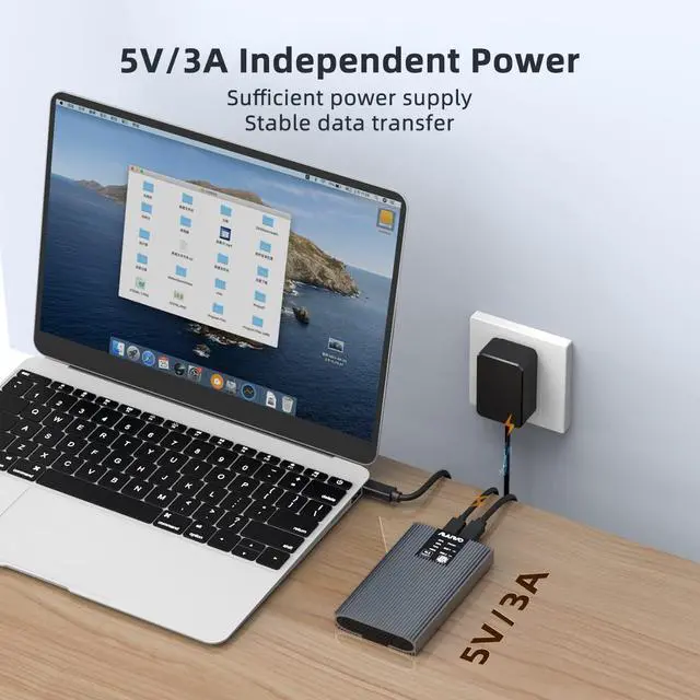 Alt view image 4 of 5 - MAIWO K2022S SATA M.2 SSD Duplicator Enclosure, USBC 5Gbps Hard Drive Docking Station, for B/B+M Key 2230/2242/2260/2280 SSD, Support One- Key Offline Clone Duplicator and System Disk Copy Function