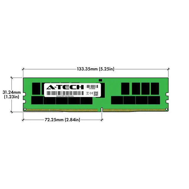 Alt view image 3 of 4 - A-Tech 32GB Replacement for Samsung M393A4K40CB2-CVF - DDR4 2933MHz PC4-23400 ECC Registered RDIMM 288-Pin 2Rx4 1.2V - Single Server Memory RAM Stick (M393A4K40CB2-CVF-ATC)