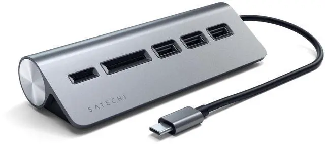 Main image of Satechi USB C Hub for Desktop  USB C Hub with 3 USB-A 3.0 Data Ports, Micro/SD Card Readers, USBC Hub MacBook Pro/Air M1 M2 M3, Dell, HP, Surface, Lenovo - Space Gray
