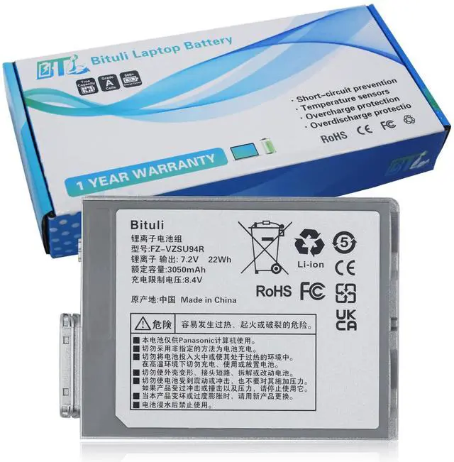 Main image of Bituli FZ-VZSU94W FZ-VZSU94R Laptop Battery Replacement for Panasonic Toughpad FZ-B2 FZ-M1 MK1 FZ-M1C FZ-VZSU94 FZ-VZSU94K FZ-VZSU94JS FZ-VZSU95 FZ-VZSU95W PAFZVZSU95W FZ-VZSU95JS 7.2V 22Wh