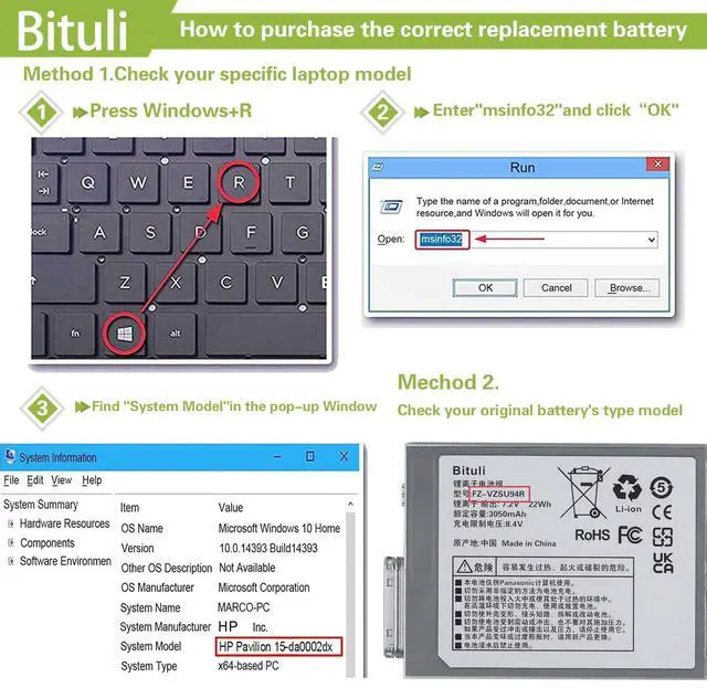 Alt view image 5 of 5 - Bituli FZ-VZSU94W FZ-VZSU94R Laptop Battery Replacement for Panasonic Toughpad FZ-B2 FZ-M1 MK1 FZ-M1C FZ-VZSU94 FZ-VZSU94K FZ-VZSU94JS FZ-VZSU95 FZ-VZSU95W PAFZVZSU95W FZ-VZSU95JS 7.2V 22Wh