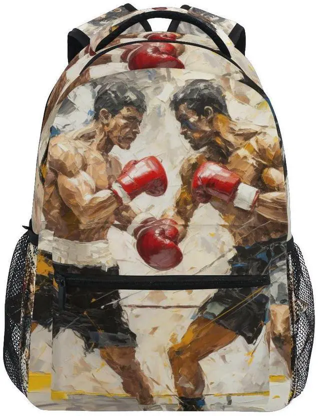 Main image of Bookbags Laptop Backpack for High School Adult Boxing 1 Travel College Teens Student Casual Shoulder Daypack