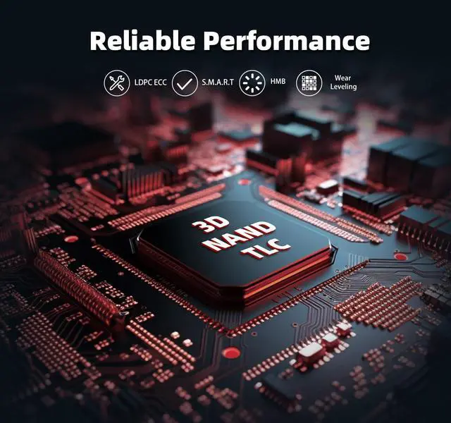 Alt view image 3 of 5 - KingSpec NX Series 512GB Gen3x4 NVMe M.2 SSD, Up to 3500MB/s, 3D NAND Flash M2 2280 Internal Solid State Drive, for Desktop and Laptop