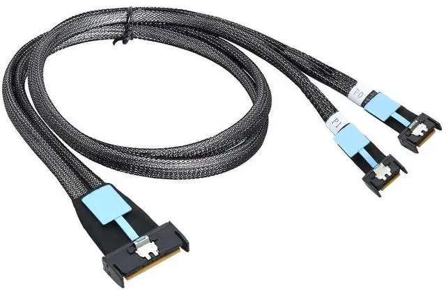 Main image of cablecc MCIO PCI-E 5.0 Mini Cool Edge IOSTR PCI-E 8i 74Pin Male to Dual MCIO 38Pin Male Extender Cable 50cm