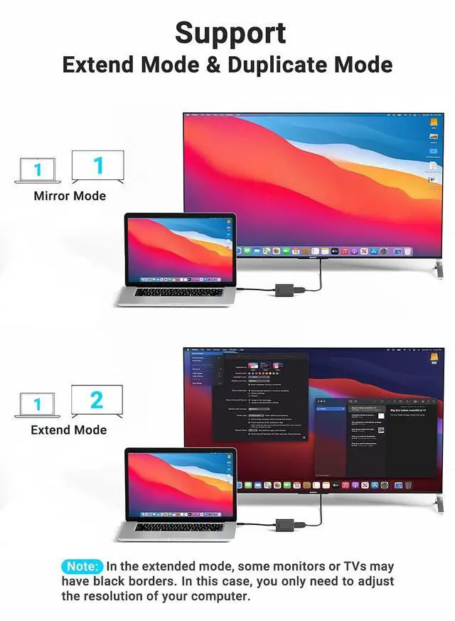 Alt view image 3 of 5 - Lemorele MacBook HDMI to USB Adapter, HD 1080P USB to HDMI Cable, Compatible with MacOS M1 / Windows 10/8.1/8/7 (Need to Install App), Incompatible with Linux, Unix, Vista