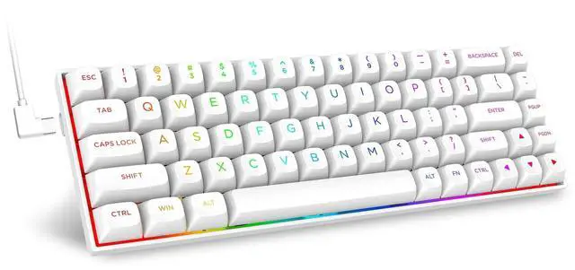 Main image of E-YOOSO Rapid Trigger Gaming Keyboard, Magnetic Switches&Adjustable Actuation - Compact 68 Keys Mechanical Keyboard  PBT Keycap  RGB Backlit White