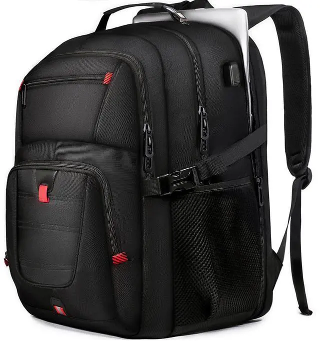 Main image of Z-MGKISS 18.4 Large Travel Backpack, USB Computer Bagpack Fits 18.4 Inch Laptop, Business Backpack for Men, TSA Flight Approved, Laptop Backpacks, Black