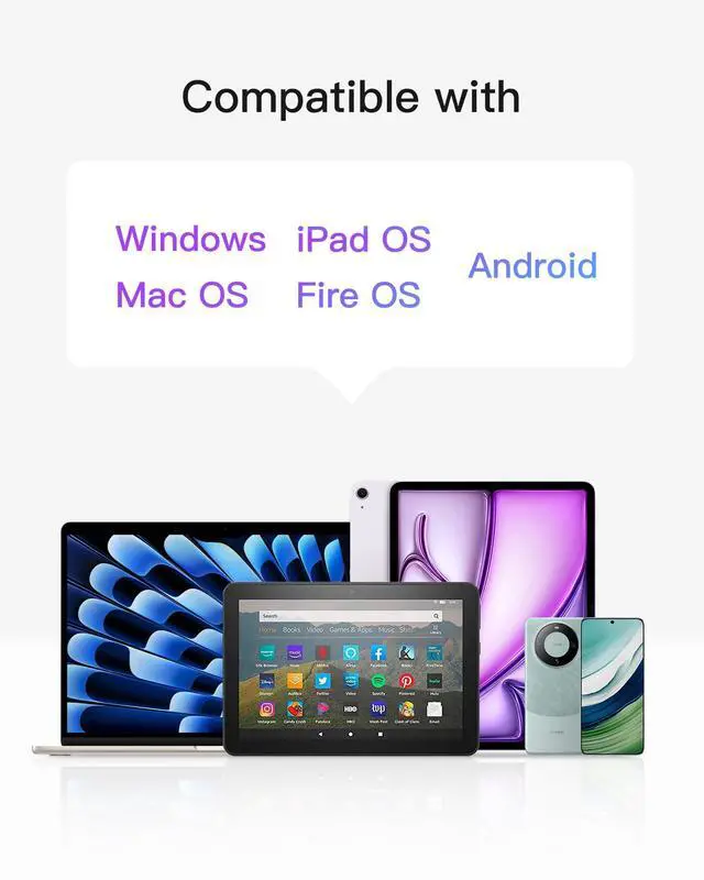 Alt view image 5 of 5 - Inateck Bluetooth Keyboard with Touchpad, Ultra Slim and Portable Wireless QWERTY Keyboard, Compatible with Windows and iPad OS, KB01105