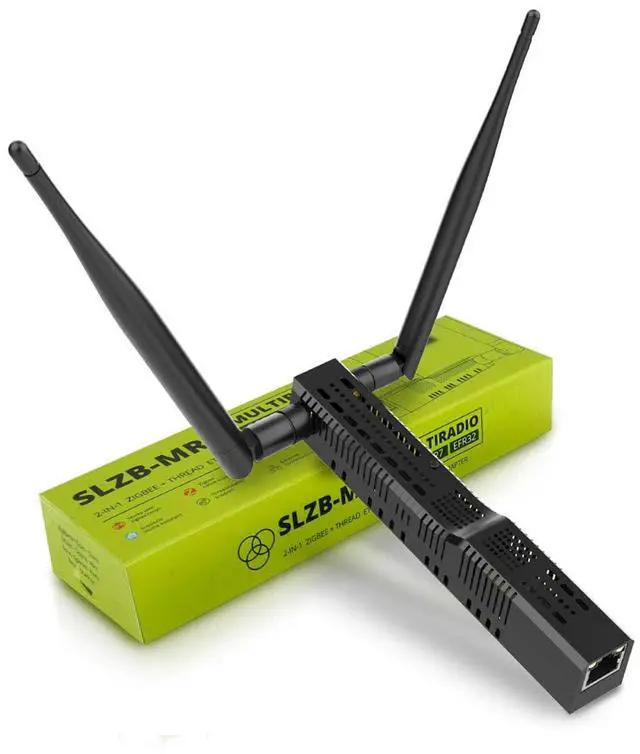 Main image of SMLIGHT SLZB-MR1 - Zigbee 3.0 to Ethernet,USB,and WiFi Gateway Coordinator with PoE,Universal Gateway for Home Assistant/ Zigbee2MQTT/ZHA,Wireless Zigbee 3.0 USB Adapter