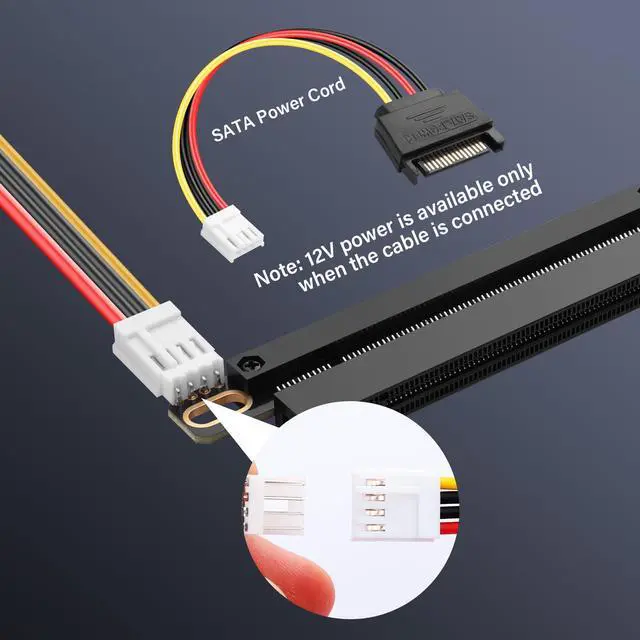 Alt view image 4 of 5 - SinLoon M.2 NGFF NVMe Key M to PCIe 3.0 X16 Extender Cable M.2 to PCI-E 3.0 X16 Female Riser Cable for M2 2230 2242 2260 2280 20CM