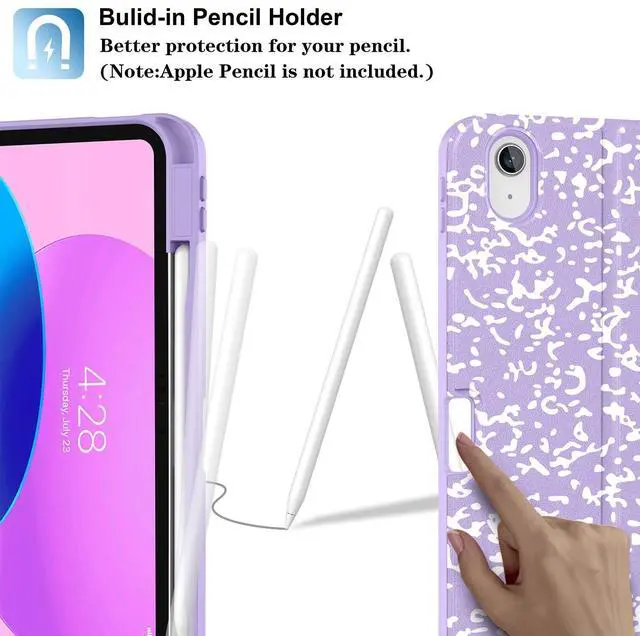 Alt view image 2 of 5 - Supveco Keyboard Case for iPad (A16) 11th/10th Generation 11&10.9 Inch with Pencil Holder,7 Colors Backlit Wireless Detachable Folio Keyboard Cover for iPad 11th/10th Gen 2025/2022-Lilac