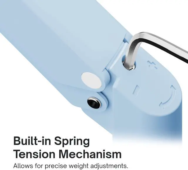 Alt view image 3 of 5 - Pixio PS1S Wave Blue Single Monitor Arm Stand Desk Mount - Fits up to 32 inches Monitors and up to 19.8lbs. VESA Compatibility and Integrated Cable Management