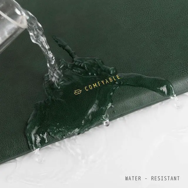 Alt view image 5 of 5 - Comfyable Leather Laptop Sleeve Compatible with 16 Inch MacBook Pro M4 2024 & 15 Inch MacBook Air M4 M3 M2 2025, Midnight Green