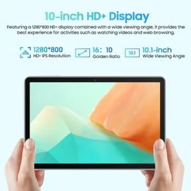 Alt view image 4 of 5 - Blackview Tab 70 WiFi 2024 Android 14 Tablet, 12(4+8) GB+64GB 1TB Expand, Wi-Fi 6 Model, 10.1 inch Tablet with HD+IPS Display, 6580mAh, Dual Speakers and Camera, BT5.0, Google GMS, 2.0GHz CPU, Gray