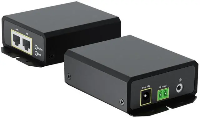 Main image of PROCET Gigabit PoE++ Injector 90W, IEEE802.3 af/at/bt Compliant 10/100/1000Mbps Industrial PoE Adapter with Wide Temp -40°F to 149°F, 6KV Surge Protection, 50-5V DC Jack/ 2PIN Input, PT-PSE109GBRO-D
