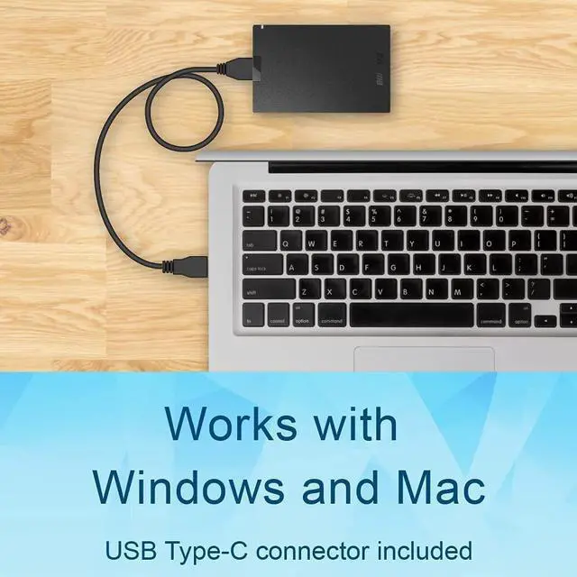 Alt view image 4 of 5 - BUFFALO External SSD 500GB - Compatible with PS4 / PS5 / Windows/Mac - USB-C - USB-A - USB 3.2 - External Solid State Drive - SSD-PG500U3B