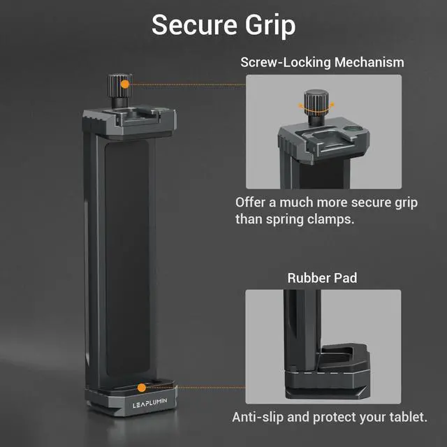 Alt view image 5 of 5 - Leaplumin Ipad 12.9 Tripod Mount Adapter, Aluminum Ipad Holder for Tripod Mount,Tablet Tripod Mount with 1/4" Screw,Universal Tripod Mount for Ipad,Compatible with Ipad Pro 12.9/11/10.5-(4.7"-12.9")