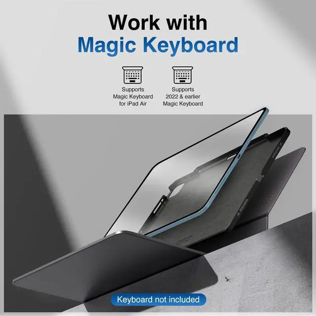 Alt view image 3 of 5 - SWITCHEASY Coverbuddy Lite Designed for iPad Air 13 Inch Case M3/M2 (2025-2024), Case Compatible with Magic Keyboard [Keyboard Not Included], White (1.0 BD)