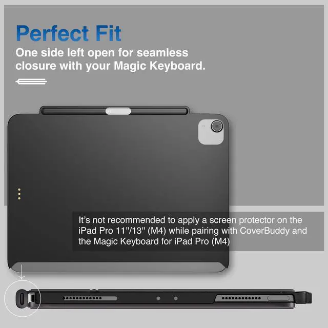 Alt view image 5 of 5 - SWITCHEASY Coverbuddy Lite Designed for iPad Air 13 Inch Case M3/M2 (2025-2024), Case Compatible with Magic Keyboard [Keyboard Not Included], White (1.0 BD)