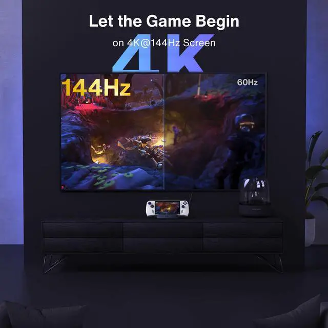 Alt view image 2 of 5 - iVANKY Legion Go/ROG Ally/Steam Deck Dock with 100W PD Charger, 8-in-1 Hub Docking Station with HDMI 4K@144Hz Gigabit Ethernet, USB-A 3.0, 100W Charging USB-C Port for Valve Stream Deck