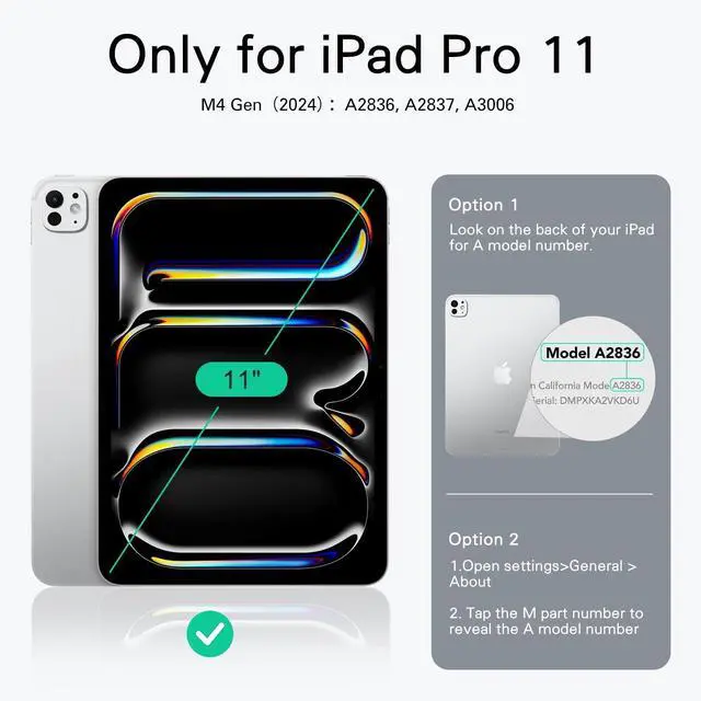 Alt view image 2 of 5 - CoBak Premium Leather Case for iPad Pro 11-inch (M4) 2024 (5th Generation), Built-in Folder Storage, Super Magnetic Back, Auto Sleep/Wake Function, Cowhide Gray
