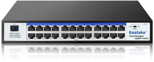 Main image of Easy Smart Managed Ethernet Switch, 24 Port Gigabit Switch,Network Hub, Ethernet Splitter, Plug & Play, Industrial Grade Fan Design, VLAN, Qos, Desktop or Wall Mount
