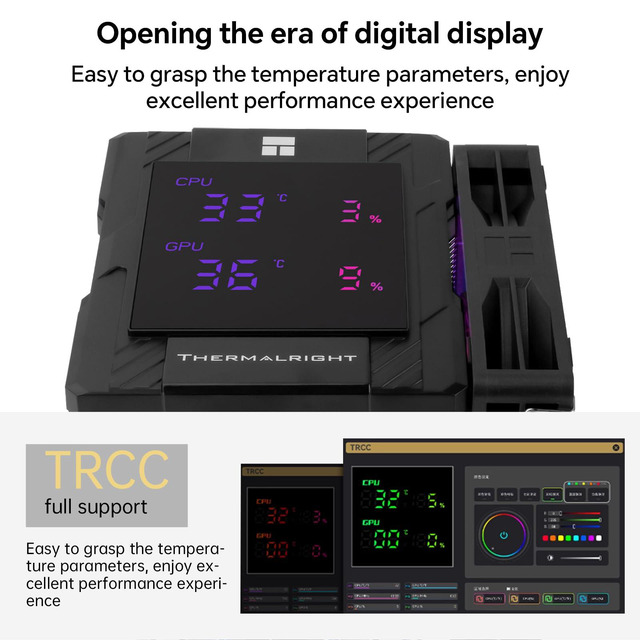 Dissipatore CPU Peerless Assassin 120 Digital ARGB – Doppia Torre, Doppia Ventola, Display Magnetico Per Temperatura E Scheda Video – Nero