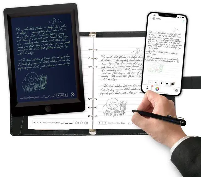 Main image of Ophayapen Digital Smart Pen Notebook and Writing Board Set, Real-time Sync for Digitizing, Convert to Text,Storing, and Sharing Paper Notes, Compatible with Smartphone (Android and iOS)
