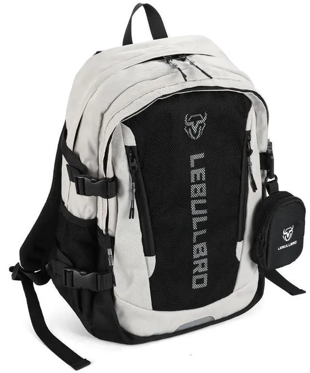 Alt view image 3 of 5 - LEBULLBRO Travel Backpacks Laptop Backpacks for Men Women Extra Large 50L Water Resistant College Backpack Business Work Bag (Beige)