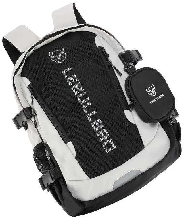 Alt view image 4 of 5 - LEBULLBRO Travel Backpacks Laptop Backpacks for Men Women Extra Large 50L Water Resistant College Backpack Business Work Bag (Beige)