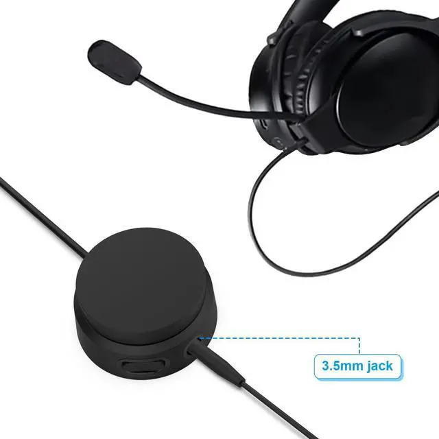 Alt view image 4 of 5 - Auhsuxo Audio Multimedia Volume Controller, USB Volume Knob Computer Sound Adjuster Compatible with Bose 700 QuietComfort 45 QC35 II, 8.2FT/2.5m Black