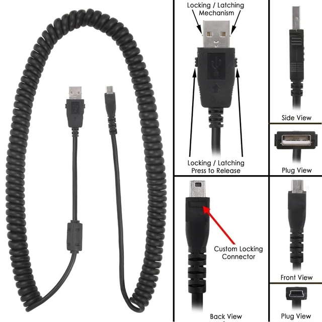 Alt view image 3 of 4 - ECS Replacement Cable Compatible with Philips SpeechMike Premium Touch, SpeechMike Premium & SpeechMike III, 5'-10' Curly USB, 95% of mic Errors are Due to Cable. Why Spend Hundreds on a new mic