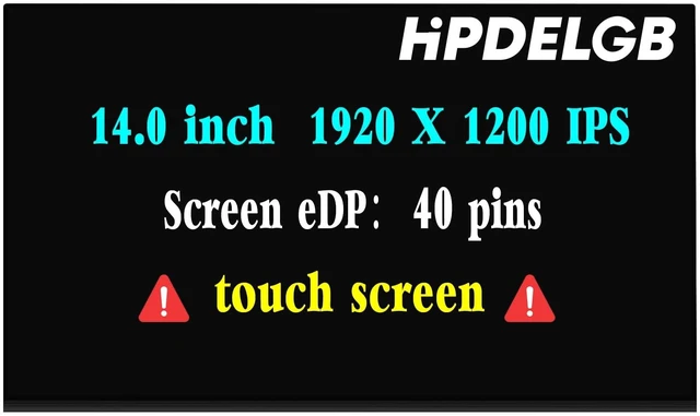 Main image of HPDELGB Replacement for Lenovo Thinkpad X1 Carbon Gen 9 10 11 21HM000KUS 21HM002DUS LCD Screen LED Display Panel 1920x1200 WUXGA IPS 40 Pin Touch Screen