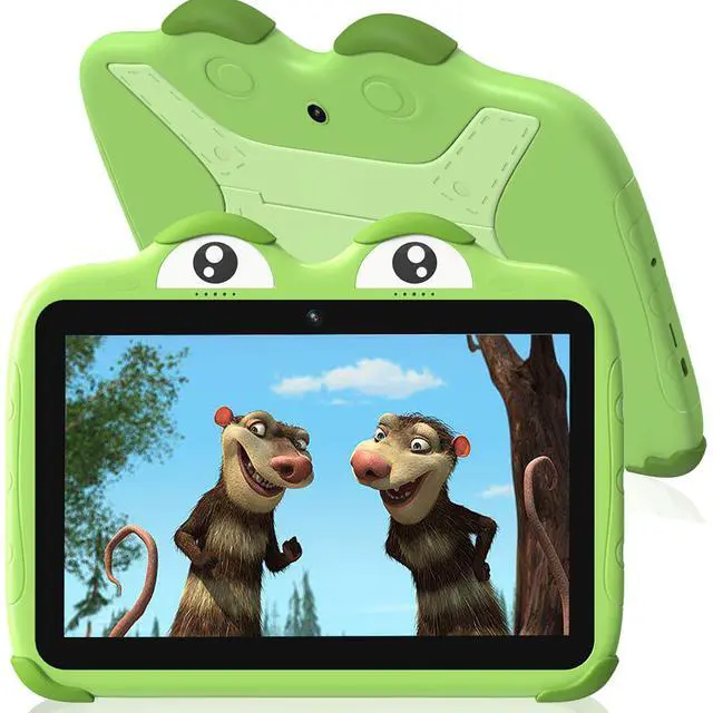 Kids Tablet 10 inch Toddler Tablet for Kids Android 64GB Toddler Tablets with Case Parental Controls WiFi Children's Tablets Dual Camera Tabletas TouchScreen Kids Offiline Apps Installed (Green)