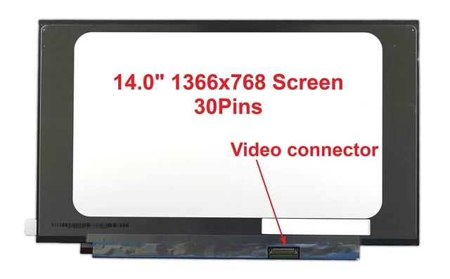 Alt view image 2 of 5 - FULLCOM New LCD Replacement Screen HD 1366x768 (Non Touch) 14.0 Inch 30 Pin Matte for Lenovo Chromebook S330 81JW0001US for Laptop/Display/Screen/LCD Application
