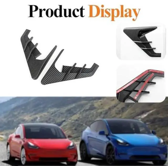 Alt view image 3 of 5 - AULESSE HW3.0 Side Camera Protection Cover Compatible with Model 3 2020-2023,Compatible with Model Y 2020-2023.6 Sporty Side Turn Signal Cover (Matte Carbon Pattern