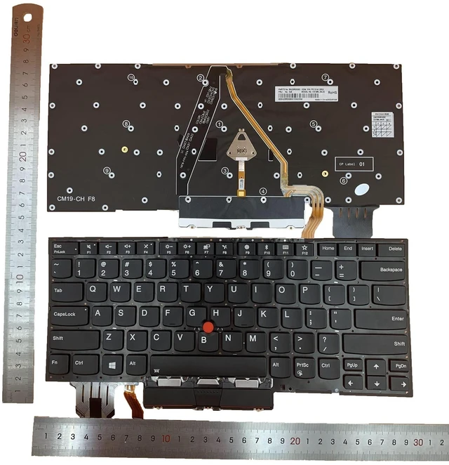 Alt view image 2 of 5 - Siakoocty Laptop Replacement US Layout with Pointing with Backlight Keyboard for Lenovo Thinkpad X1 Carbon 7th Gen 2019 X1C 2020 20QD 20QE 20R1 20R2 8TH 20U9 20UA SN20R55563 CS19BL 84US
