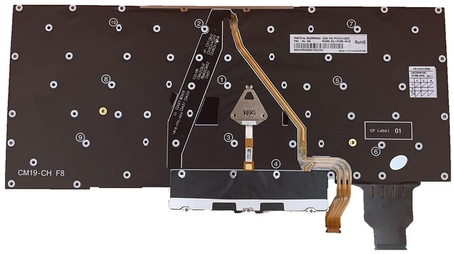 Alt view image 4 of 5 - Siakoocty Laptop Replacement US Layout with Pointing with Backlight Keyboard for Lenovo Thinkpad X1 Carbon 7th Gen 2019 X1C 2020 20QD 20QE 20R1 20R2 8TH 20U9 20UA SN20R55563 CS19BL 84US