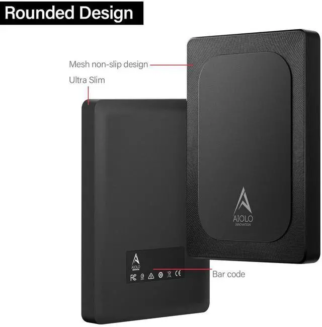 Alt view image 5 of 5 - Aiolo Innovation 500GB External Hard Drive Ultra Slim Portable HDD-USB 3.0 for PC, Mac, Laptop, PS4, Xbox one,Xbox 360 HD-A4